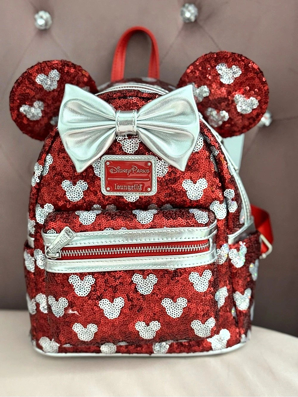 Disney Parks Loungefly Mickey Mouse Sequin Mini Backpack Sequin Mini Backpack in